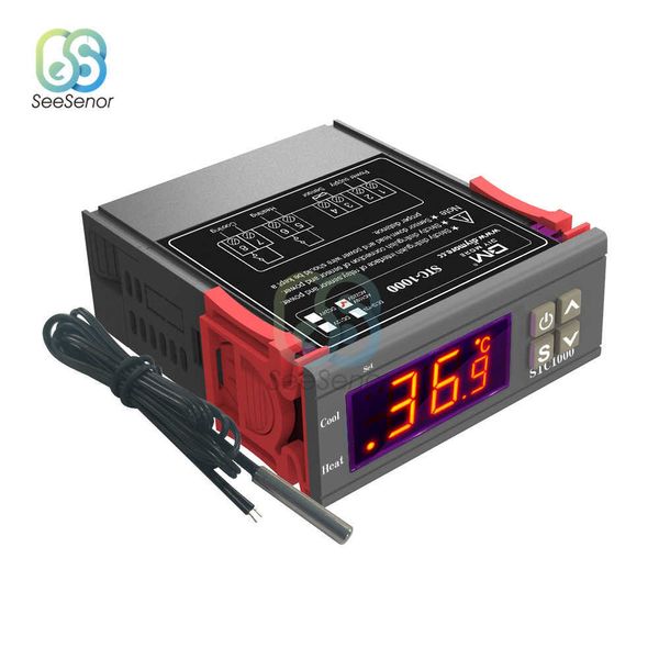 Termostato Digital LED STC-1000 STC 1000 para controlador de temperatura de incubadora, relé termorregulador, refrigeración de calefacción 110 220V 10A