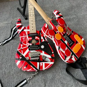 STCK reliques 82 version Eddie Van Halen fran-ken guitare électrique/blanc noir rayure/lourd vieilli/livraison gratuite