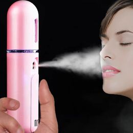 Vapeur 2 en 1 Portable Mini Nano brume Test de peau pulvérisation hydratante en profondeur pulvérisateur pour le visage USB outil de soin nébuliseur corporel 231020