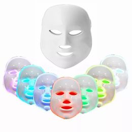 Steamer 7 Kleuren LED Masker USB Charge Pon Therapie Masker Anti-Rimpel Acne Verwijdering Meer Lichter Huidverzorging masker Huidverjonging 230605