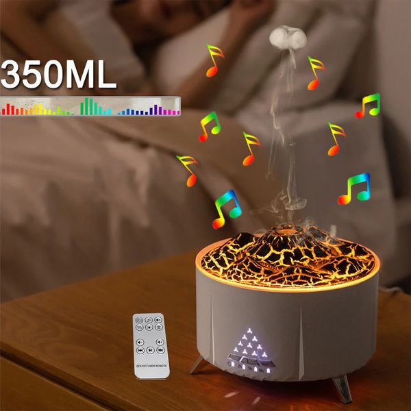 Vaporizador Bluetooth Altavoz Humidificador de aire Aroma Aceite esencial Difusor Portátil 2 Mist Mosdes Dormitorio Ruido blanco 231020