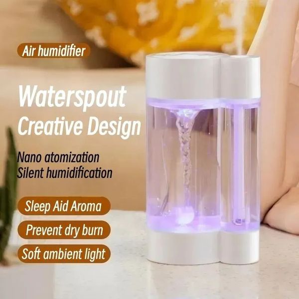 Vaporizador Creativo Waterspout Humidificador de aire Portátil USB Ultrasónico Niebla pesada Aroma Difusor Fragancia Agua Mist Maker con L 231020