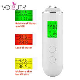 Steamer Electric Pantalla LCD Probador digital de cuidado de la piel para aceite de humedad Agente fluorescente Contenido Hidratante Analizador Detección 230613