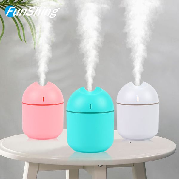 Steamer FunShing 250ML Mini humidificateur à ultrasons diffuseur d'huiles essentielles lumière LED USB brumisateur voiture désodorisant pour chambre bureau 230515