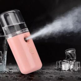 Vaporizador Mini humidificador portátil equipo de vapor dispositivo hidratante en aerosol de belleza nano recargable en frío 231115