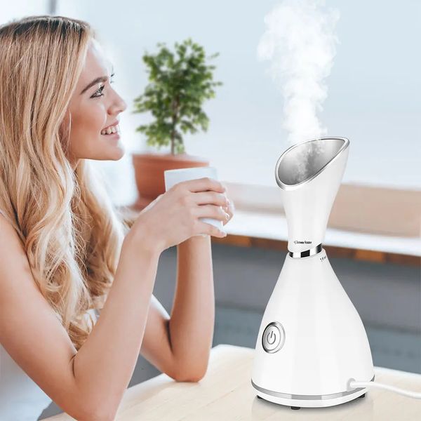 Vaporizador eléctrico portátil Nano uso doméstico multifunción máquina de vapor facial caliente y fría humidificador para limpieza profunda 231020