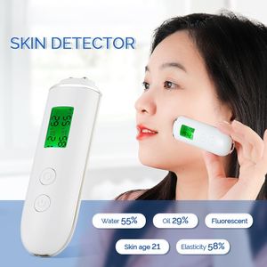 Probador de piel de vapor, analizador de contenido de aceite de humedad facial, medidor de prueba de edad elástica para mejillas de agua, Detector de agente fluorescente 230609