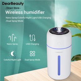 Vapeur sans fil humidificateur d'air USB Portbale Aroma Diffuseur 1200mAh Batterie Rechargeable Umidificador Huile Essentielle Humidificador 230608