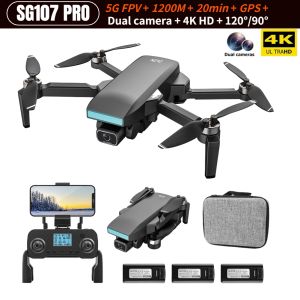 Steamers Profesional GPS Drone Zll SG107 met WiFi 4K HD Dual Camera 5G FPV Optische stroomgebaar Bruikloze motor Upgrade RC Quadcopters