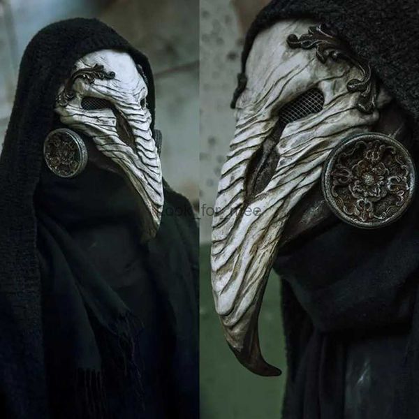 Steampunk Plague Doctor Mask Cosplay Long Nose Bird Beak Latex Masques Carnival Masquerade Halloween Party Costume accessoires HKD230810