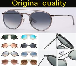 Steampunk Vintage Round Metal Style Double Bridge Sunglasses Lunettes UV400 Verre Verre Soleil Sun Sun Oculos de Sol 36479532735
