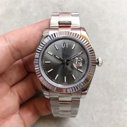 Acier foncé ST9 Rhodium Cadran Datejust Lunette cannelée Montre 41mm 116333 126334 Montres-bracelets mécaniques automatiques Bracelet Verre Saphir221l