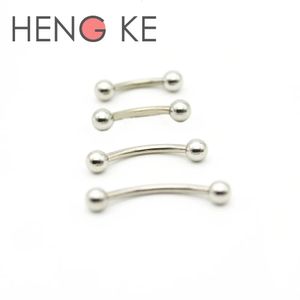 Stalen Wenkbrauw Ring Bars Gebogen 12mm Barbell 6mm 8mm 10 12 14 16 Body Piercing Sieraden Gauge Belly Bar 240109