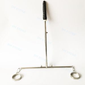 Bondage Acier Femelle Esclave Rack Cadre Barre D'épandage En Acier Cheville Poignets Retenue Avec Bouchon # R45