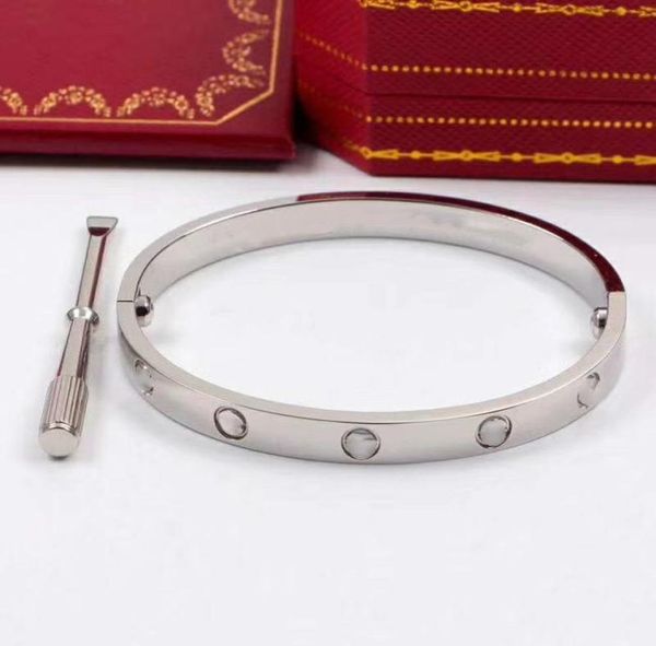 Bracelets en acier couleur or cristal, marque de luxe, bracelet à vis élégant pour femmes et filles, accessoire de bijoux de décoration, cadeau 2442136