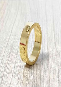 Stalen Liefde Ring Goud Sier Rose Wedding Band Ringen Voor Vrouwen Engagement Mannen Wholal Sieraden Doos Ship3536244