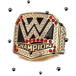 Stalen mal full -size Amerikaanse professionele worstelkampioen Hall of Fame 2016 ring set