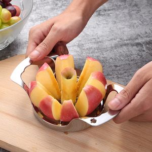 Stalen multifunctionele roestvrijstalen appelsnijder Slicer Pear Divider Fruit Vegetable gereedschap Corer 304 Grade 8 Blades Splitter Keuken Gadget