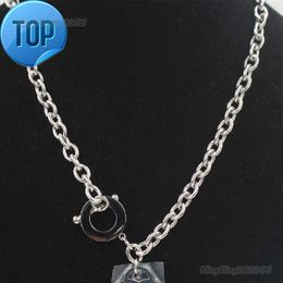 Stalen Vierkante Link Chain Kettingen Voor Vrouwen Toggle Sluiting OT Gesp Choker Kraag Hip Hop Hart Ketting Sieraden