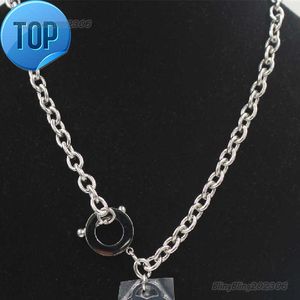 Acier carré lien chaîne colliers pour femmes fermoir à bascule OT boucle collier ras du cou Hip Hop coeur collier bijoux