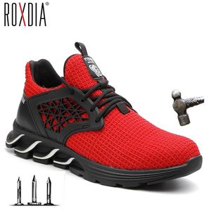Embout en acier hommes bottes de sécurité mode plus taille 36-48 femmes baskets de travail chaussures masculines décontractées marque ROXDIA RXM162 Y200915