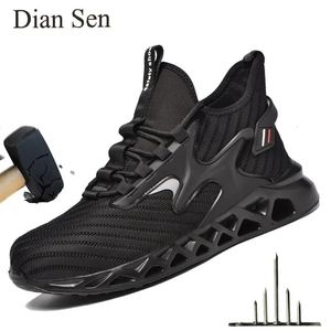 Toe de acero Diansen 716 zapatos de seguridad para hombres zapatillas de zapatillas livianas resistentes