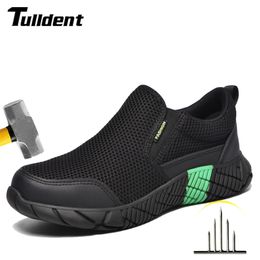 Stalen neus veiligheidsschoenen voor mannen vrouwen-slipbestendige veiligheid werk sneakers lichtgewicht onverwoestbare samengestelde man 220303