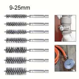 Staaldraadreinigingsborstel 9-25 mm 3,9 "Polijsten reinigende roest voor buismachines Power Drill Impact Machine Tools