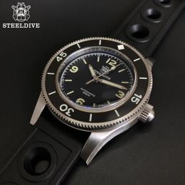 Steeldive Fifty Fathoms Men Diver Watches 316L Steel Céramique Sapphire 300m Imperpose NH35 Automatique Mécanique montre