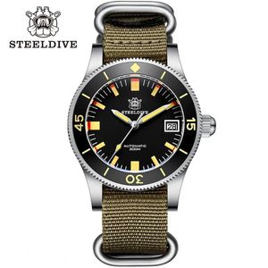 Steeldive NH35 Automatic Diver Watch 300m Waterbestendige Saffier Glass Heren duik 2021 Polshorloges