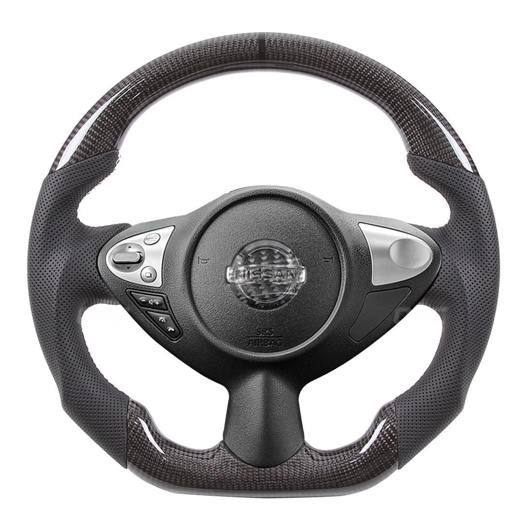 Styrning Auto för Nissan Syply Carbon Fiber Racing Steel Wheel Car Driving Parts