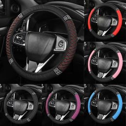 Couvercles de volant 1PCS Universal38cm PU Leather Bling Car Cover Auto Decor Steering-Wheel ACCESSOIRES U6W1