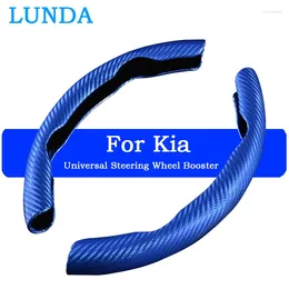 Cubiertas de volante 2PC Cubierta de coche Refuerzo de fibra de carbono para KIA Sportage Cerato Fcrte Sorento K2 K5 RIO