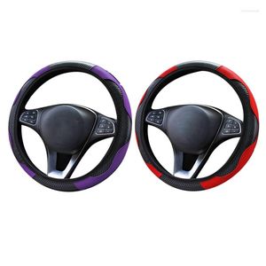 Housse de Volant 2X Housse de Voiture Respirant Antidérapant Pour Décoration Violet Rouge Foncé