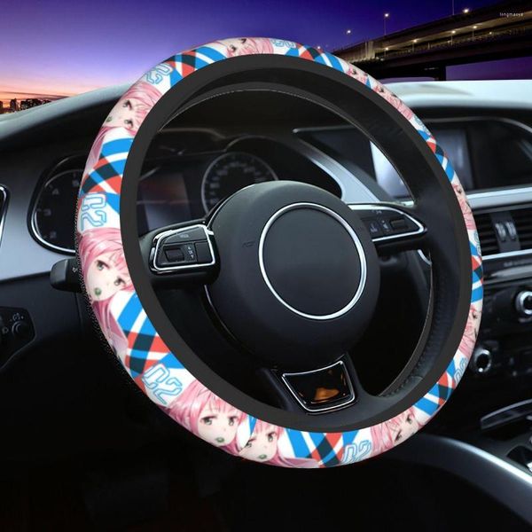 Couvre volant 37-38 Zero Two Sweet Girl Universal Darling In The Franxx Anime Car-styling Fashion Car Accessoires
