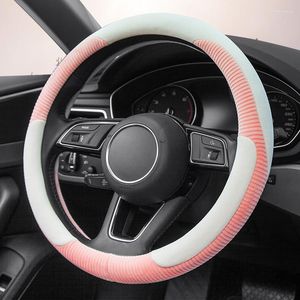 Stuurwiel omvat 38 cm elastische autoverekking sportstijl print anti-slip styling styling stuurwiel interieur accessoires