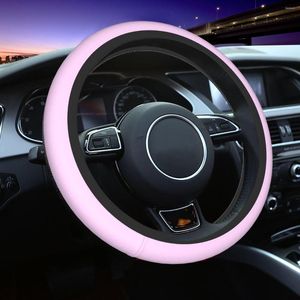 Couvre-volant 38cm rose élastique couleur unie décoration automobile accessoires de voiture élastiques