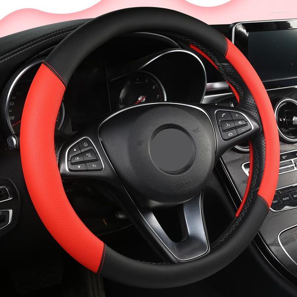 Cubiertas de volante 6 colores Cubierta de coche para mujeres Chica Hombres Trenza transpirable en el Volante Universal Auto Styling