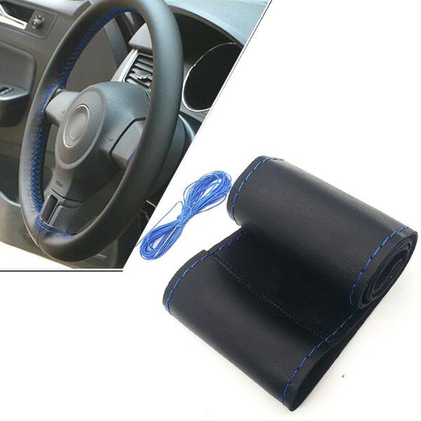 Housses de volant Accessoires Couverture Kit de couture Cuir de vachette respirant Main VehicleSteering