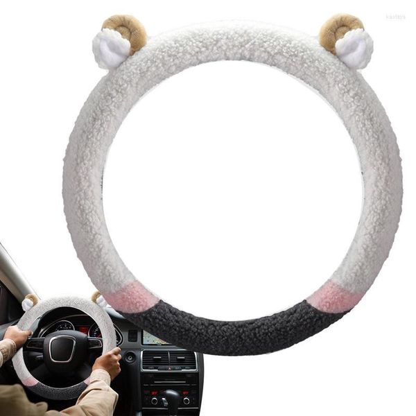 Housses de volant Adorable couverture avec revêtement en caoutchouc antidérapant 15 pouces protecteur automatique universel pour berlines SUV camions