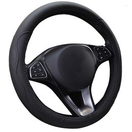 Cubiertas para volante Auto Car Steering-wheel Cover High 9 colores Dynamic Fiber Leather para 37-38CM / 14.5 ''-15'' Protector de barra de mano