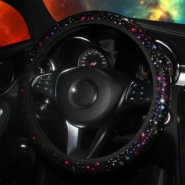 Couvertures de volant Belle Starry Sky Couverture de voiture Star Galaxy 38cm Dia Protecteur universel pour camion SUV Auto Intérieur Accessoire