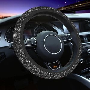 Couvre-volant Couverture Bling Couverture mignonne Absorption de la sueur de voiture Protecteur automatique confortable 15 pouces