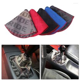 Housses de volant Bride Canvas Universal Shift Lever Knob Boot Cover Racing Colliers