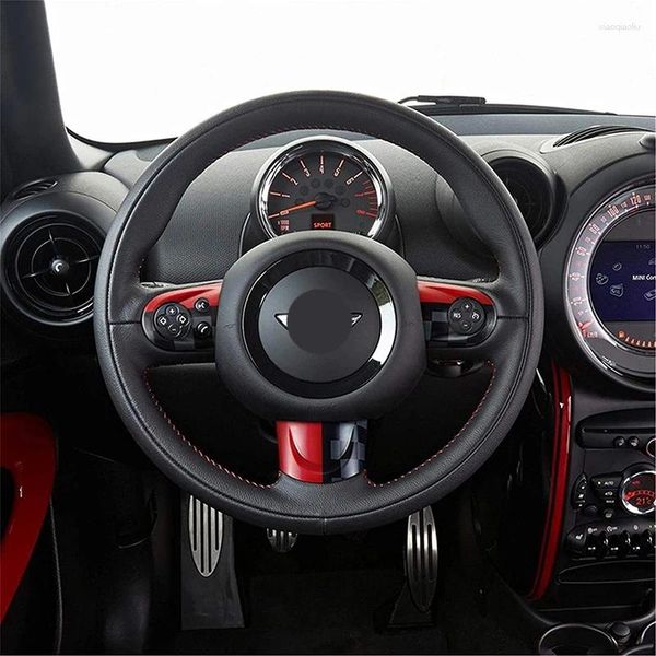 Couvre-volant autocollant de garniture de couvercle de bouton pour Mini Cooper R55 R56 R57 R58 R59 R60 R61 JCW