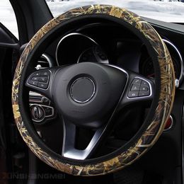 Stuurwiel Covers Camouflage 14inch 350mm Deep Corn Drifting Suede Leather Universal Car Auto Racing Wheels