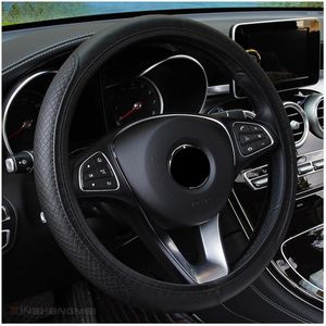 Couvre volant voiture 38 cm Auto cuir artificiel tresse couverture pour E34 F10 F20 E92 E38 E91 E53 E70 X5 M M3 E46 E39 E90