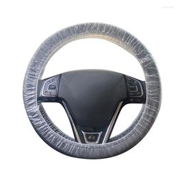 Couvre-volant Accessoires de voiture Intérieur Jetable Universel 50PCS Élastique Anti-poussière Résistant à l'huile Protection en plastique Propre