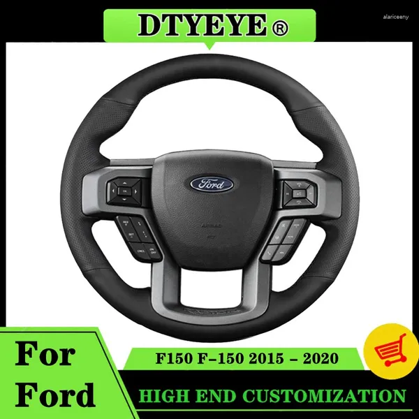 Couvre-volant Couvre-accessoires de voiture pour Ford F150 F-150 2024 - Intérieur DIY personnalisé tresse originale