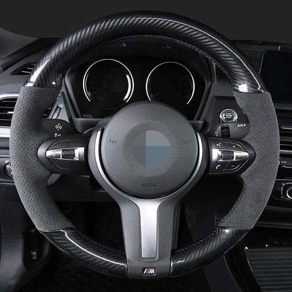 Volante cubre la cubierta del coche de ante de fibra de carbono negro para F87 M2 F80 M3 F82 M4 M5 F12 F13 M6 F85 X5 M F86 X6 F33 F30 SportSteering